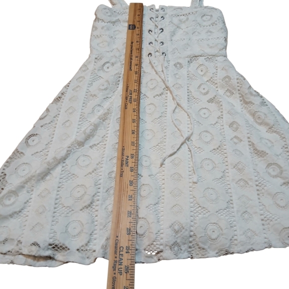 Aeropostale Women's Size Small White Lace-Up Mini Dress - Picture 4 of 6